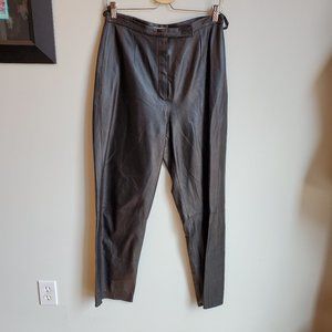 Apostrophe Black High Waisted Leather Pants